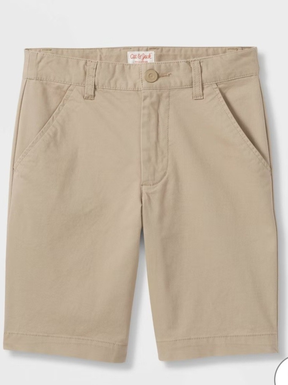 Boys' Flat Front Uniform Chino Shorts - Cat & Jack Khaki Sz 4, 5 & 6